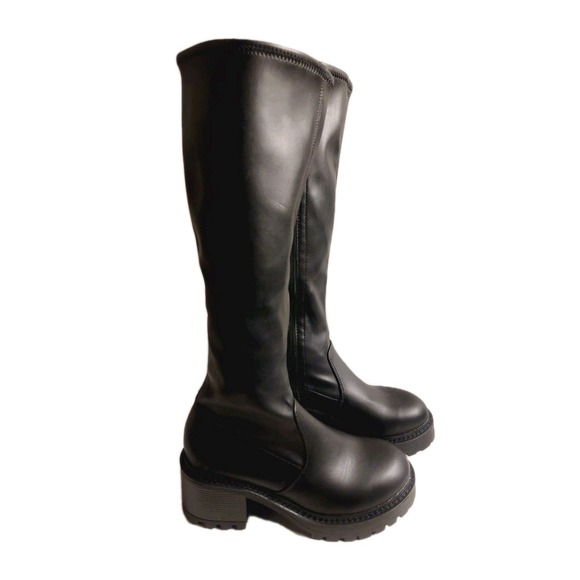 Woman's Steve Madden Tall Knee High Black Boots Size 9M Meadow NWOB - Picture 1 of 9